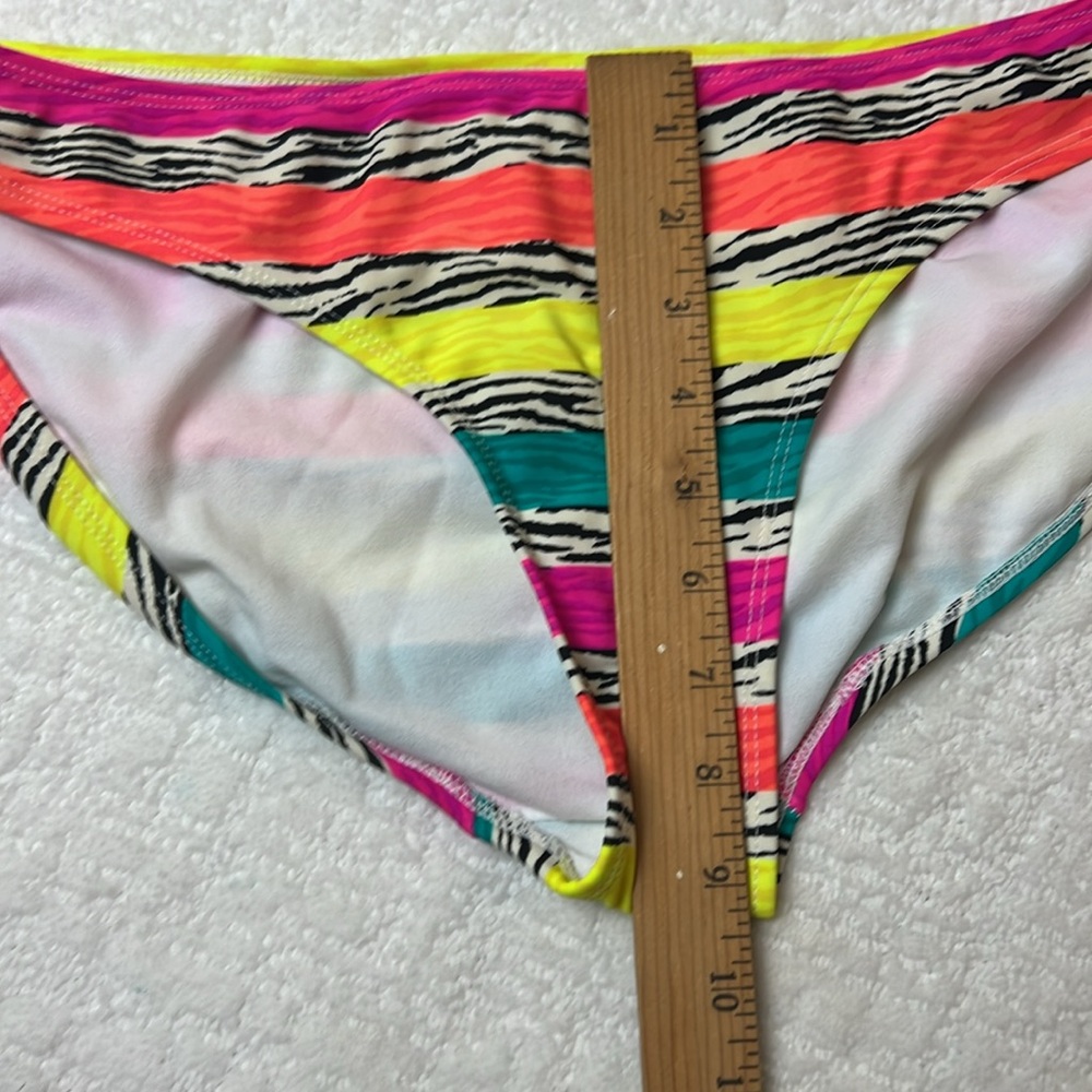 OP Pink, Yellow, Orange and Black and White Zebra Bikini Swimsuit bottoms XL - Picture 5 of 6